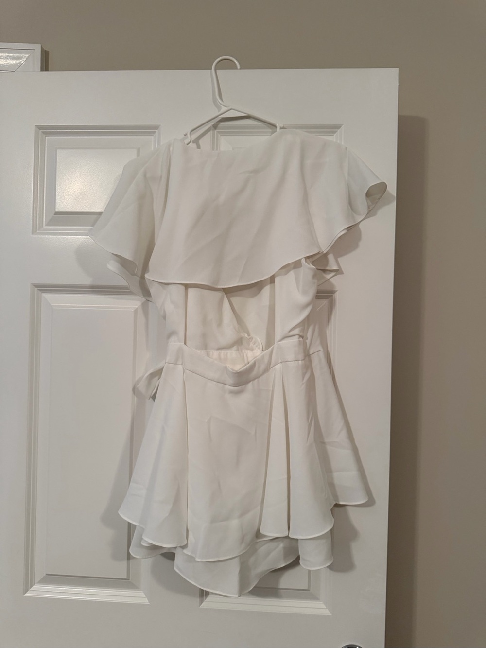 Lulu's Ivory Ruffle Wrap Romper - Picture 2 of 2